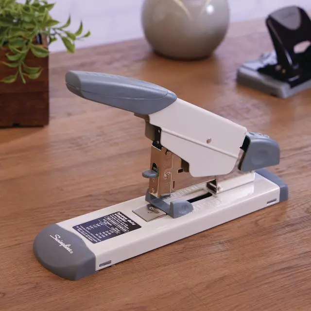 Alt view image 2 of 6 - Heavy Duty Stapler, 160 Sheet Capacity, Includes Alignment Guide, Desktop Stapling, Platinum (39002)