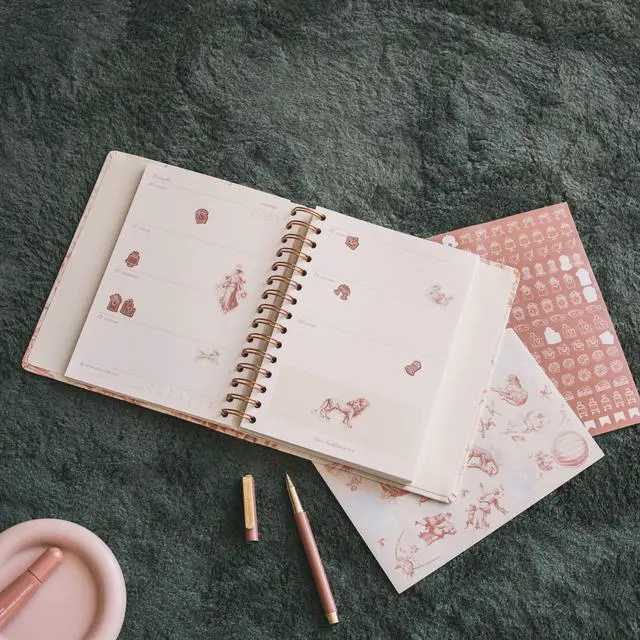 Alt view image 5 of 7 - Versailles Planner 2026-2027 6.4x7.9in (Aug 26/ Dec 27) 17-month Hardcover agenda, 120gsm paper, monthly academic planner, planner for women