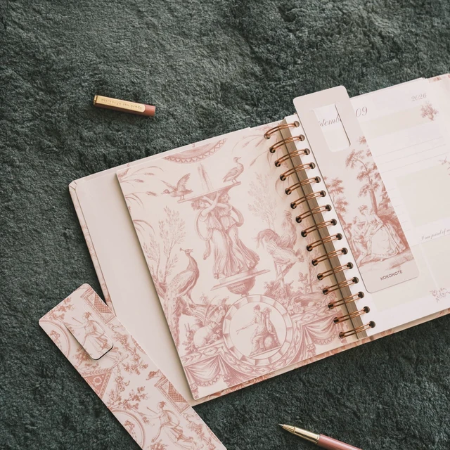 Alt view image 6 of 7 - Versailles Planner 2026-2027 6.4x7.9in (Aug 26/ Dec 27) 17-month Hardcover agenda, 120gsm paper, monthly academic planner, planner for women