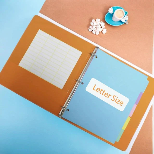 Alt view image 6 of 7 - 5 Tab Binder Dividers with Tabs,for 3 Ring Binder,Plastic File Dividers, Pastel Color,Letter Size,6 Sets