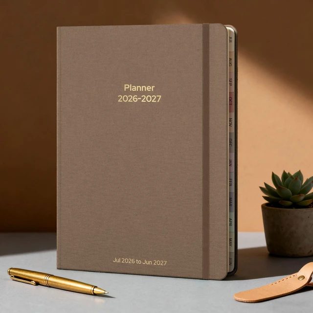 Alt view image 3 of 7 - Planner 2026-2027 Weekly & Monthly Academic Planner, 6" x 8.3" July 2026 - June 2027, Hardcover Agenda 2026-2027 Calendar Daily Planner for Student Teacher with Monthly Tabs, Brown