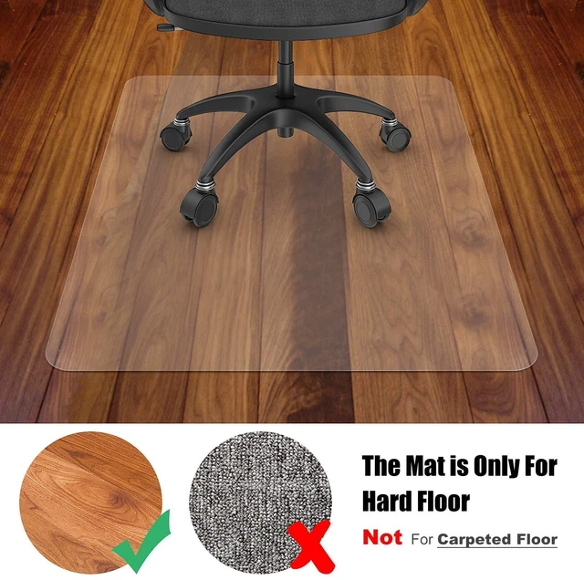 Alt view image 5 of 7 - Office Chair Mat for Hardwood Floor 36 X 48'' 2 Pcs, Plastic Mat Easy Glide on Hard Floors, Clear Computer Chair Mat Office Floor Mat Protector for Wood Floors, 2PCS