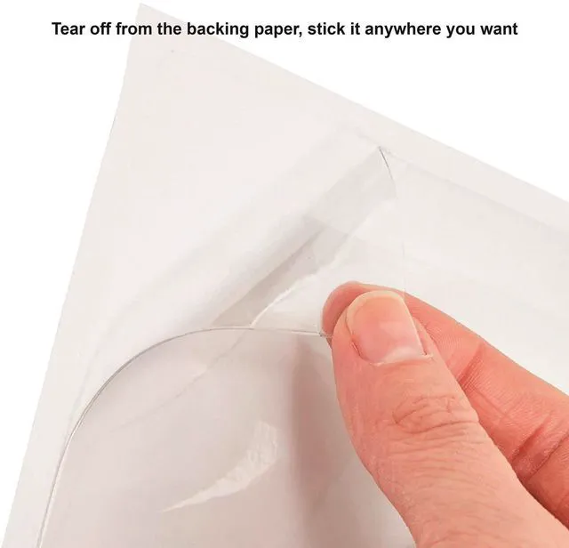Alt view image 5 of 6 - Clear Adhesive 3" x 5" Index Card Pockets, Labels Holders, 50 Pack Top Open for Loading, Plastic Labels Holders, For Storage Bins and Library Card, Organizing and Protecting Cards, Photos
