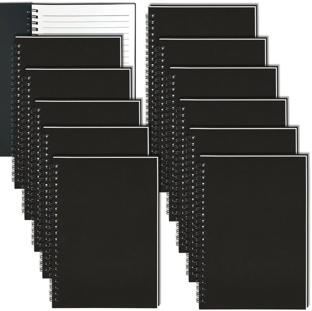 Main image of 12Pack Spiral Notebook, 5.7x8.3 Small Notebooks for Work 120Page Note Pads Multipack Blank Kraft A5 College Ruled Notebook Journal Spiral Bound for Writing Lined Notepad for Office School Journaling