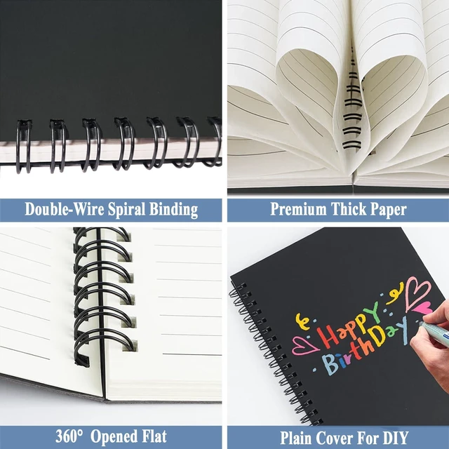 Alt view image 3 of 7 - 12Pack Spiral Notebook, 5.7x8.3 Small Notebooks for Work 120Page Note Pads Multipack Blank Kraft A5 College Ruled Notebook Journal Spiral Bound for Writing Lined Notepad for Office School Journaling
