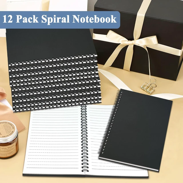 Alt view image 7 of 7 - 12Pack Spiral Notebook, 5.7x8.3 Small Notebooks for Work 120Page Note Pads Multipack Blank Kraft A5 College Ruled Notebook Journal Spiral Bound for Writing Lined Notepad for Office School Journaling