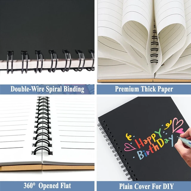Alt view image 3 of 7 - 12Pack Spiral Notebook, 5.7x8.3 Small Notebooks for Work 120Page Note Pads Multipack Blank Kraft A5 College Ruled Notebook Journal Spiral Bound for Writing Lined Notepad for Office School Journaling