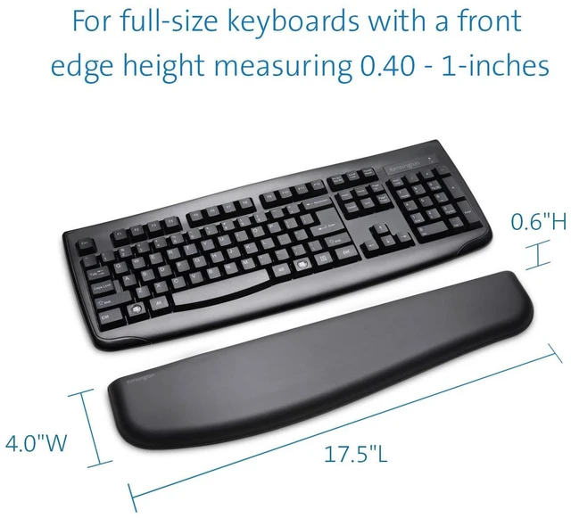 Alt view image 3 of 7 - ErgoSoft Wrist Rest for Standard Keyboards, Black (K52799WW) (Pack of 2)