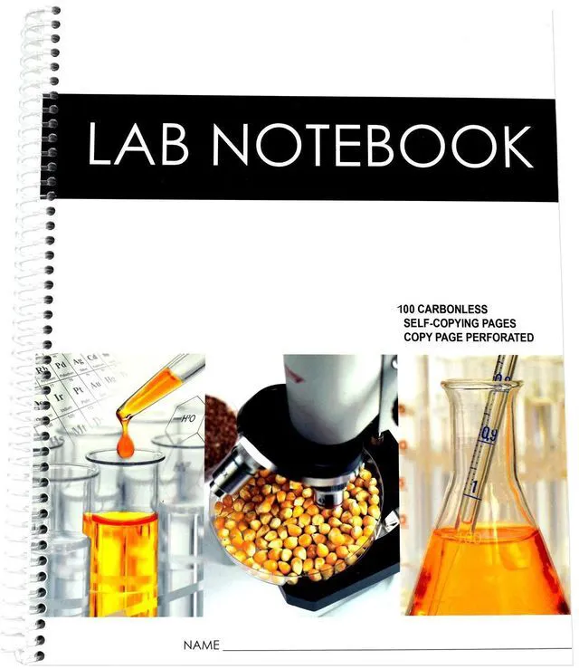 Main image of Lab Notebook 100 Carbonless Pages Spiral Bound (Copy Page Perforated): 0700761197758: Amazon.com