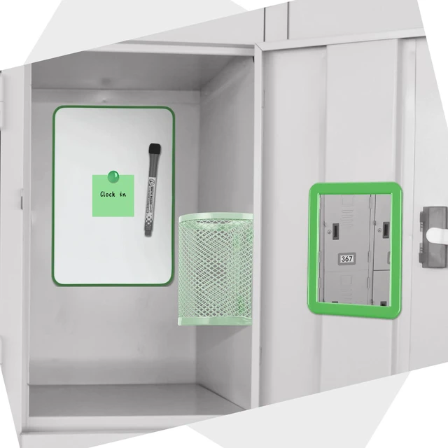 Alt view image 7 of 7 - 13 Pcs Locker Organizer Kit Stackable Mesh Shelves School, Green
