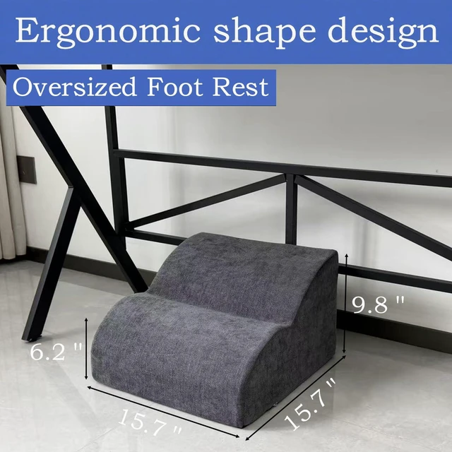 Alt view image 2 of 7 - Foot Rest for Under Desk at Work.Multifunctional 3-Tier Foot Stool With Washable Footrest.For Under Desk,Office Chair Gaming Chair & Sofa,Leg Elevation Pillow,supports Posture