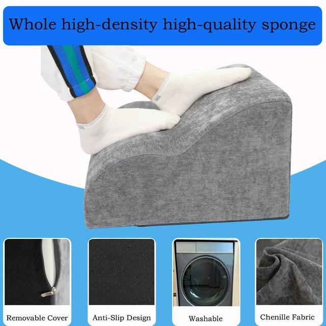 Alt view image 3 of 7 - Foot Rest for Under Desk at Work.Multifunctional 3-Tier Foot Stool With Washable Footrest.For Under Desk,Office Chair Gaming Chair & Sofa,Leg Elevation Pillow,supports Posture