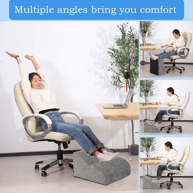 Alt view image 5 of 7 - Foot Rest for Under Desk at Work.Multifunctional 3-Tier Foot Stool With Washable Footrest.For Under Desk,Office Chair Gaming Chair & Sofa,Leg Elevation Pillow,supports Posture