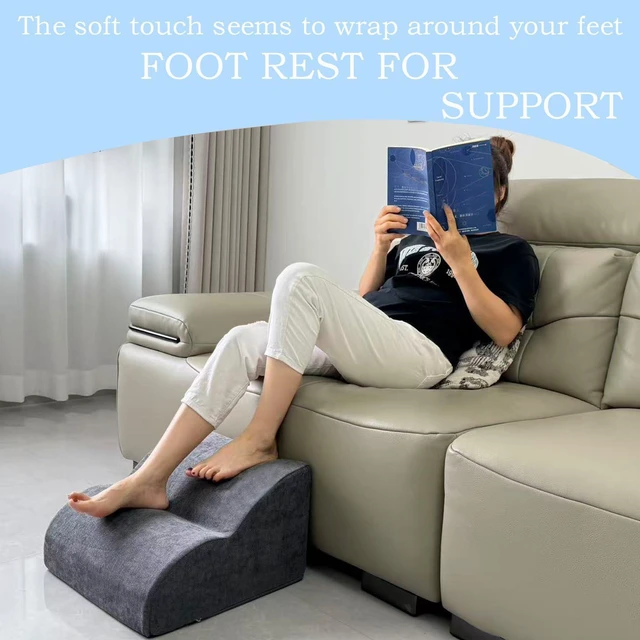 Alt view image 6 of 7 - Foot Rest for Under Desk at Work.Multifunctional 3-Tier Foot Stool With Washable Footrest.For Under Desk,Office Chair Gaming Chair & Sofa,Leg Elevation Pillow,supports Posture