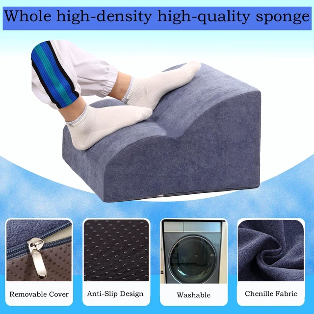 Alt view image 3 of 7 - Foot Rest for Under Desk at Work.Multifunctional 3-Tier Foot Stool With Washable Footrest.For Under Desk,Office Chair Gaming Chair & Sofa,Leg Elevation Pillow,supports Posture