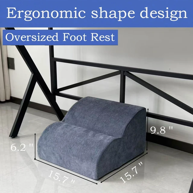 Alt view image 2 of 7 - Foot Rest for Under Desk at Work.Multifunctional 3-Tier Foot Stool With Washable Footrest.For Under Desk,Office Chair Gaming Chair & Sofa,Leg Elevation Pillow,supports Posture