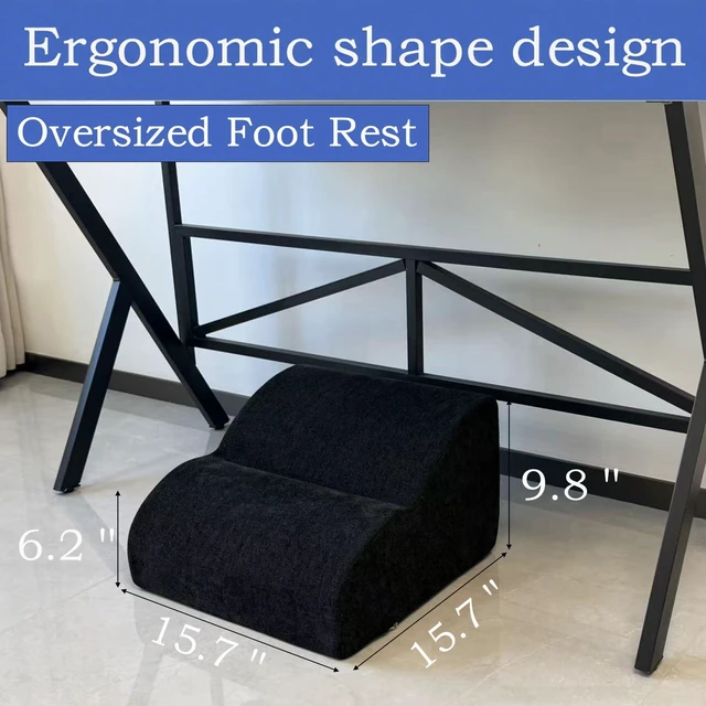 Alt view image 2 of 7 - Foot Rest for Under Desk at Work.Multifunctional 3-Tier Foot Stool With Washable Footrest.For Under Desk,Office Chair Gaming Chair & Sofa,Leg Elevation Pillow,supports Posture