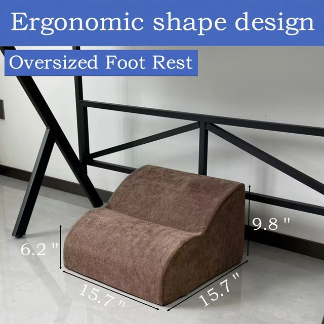 Alt view image 2 of 7 - Foot Rest for Under Desk at Work.Multifunctional 3-Tier Foot Stool With Washable Footrest.For Under Desk,Office Chair Gaming Chair & Sofa,Leg Elevation Pillow,supports Posture