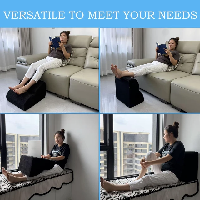 Alt view image 7 of 7 - Foot Rest for Under Desk at Work.Multifunctional 3-Tier Foot Stool With Washable Footrest.For Under Desk,Office Chair Gaming Chair & Sofa,Leg Elevation Pillow,supports Posture