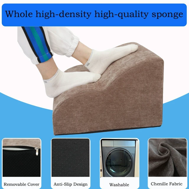 Alt view image 3 of 7 - Foot Rest for Under Desk at Work.Multifunctional 3-Tier Foot Stool With Washable Footrest.For Under Desk,Office Chair Gaming Chair & Sofa,Leg Elevation Pillow,supports Posture