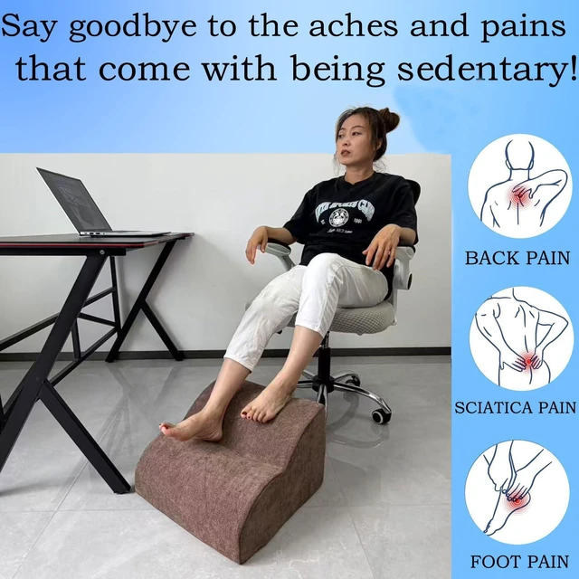 Alt view image 4 of 7 - Foot Rest for Under Desk at Work.Multifunctional 3-Tier Foot Stool With Washable Footrest.For Under Desk,Office Chair Gaming Chair & Sofa,Leg Elevation Pillow,supports Posture