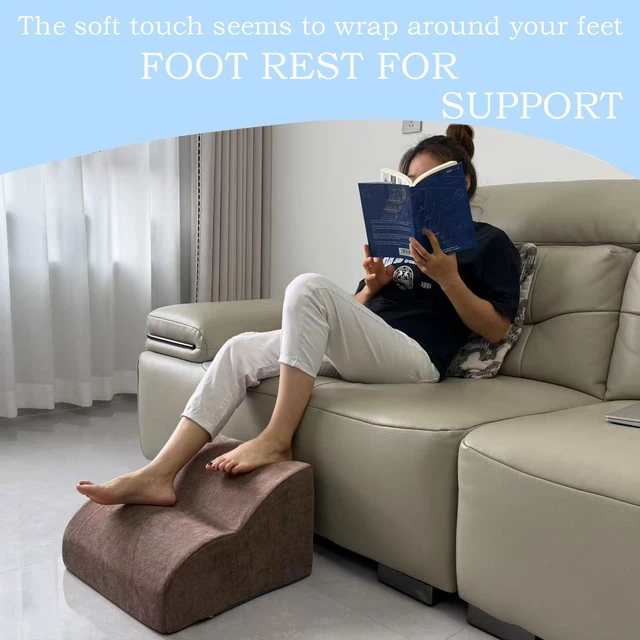 Alt view image 6 of 7 - Foot Rest for Under Desk at Work.Multifunctional 3-Tier Foot Stool With Washable Footrest.For Under Desk,Office Chair Gaming Chair & Sofa,Leg Elevation Pillow,supports Posture