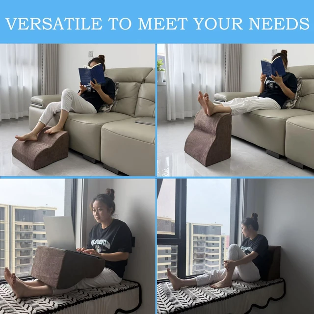 Alt view image 7 of 7 - Foot Rest for Under Desk at Work.Multifunctional 3-Tier Foot Stool With Washable Footrest.For Under Desk,Office Chair Gaming Chair & Sofa,Leg Elevation Pillow,supports Posture