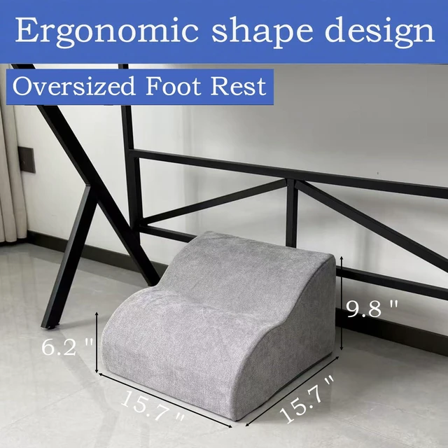 Alt view image 2 of 7 - Foot Rest for Under Desk at Work.Multifunctional 3-Tier Foot Stool With Washable Footrest.For Under Desk,Office Chair Gaming Chair & Sofa,Leg Elevation Pillow,supports Posture