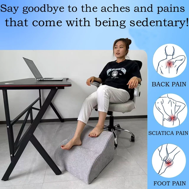 Alt view image 4 of 7 - Foot Rest for Under Desk at Work.Multifunctional 3-Tier Foot Stool With Washable Footrest.For Under Desk,Office Chair Gaming Chair & Sofa,Leg Elevation Pillow,supports Posture