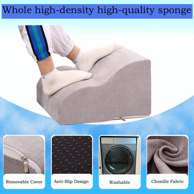 Alt view image 3 of 7 - Foot Rest for Under Desk at Work.Multifunctional 3-Tier Foot Stool With Washable Footrest.For Under Desk,Office Chair Gaming Chair & Sofa,Leg Elevation Pillow,supports Posture