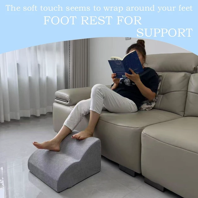 Alt view image 6 of 7 - Foot Rest for Under Desk at Work.Multifunctional 3-Tier Foot Stool With Washable Footrest.For Under Desk,Office Chair Gaming Chair & Sofa,Leg Elevation Pillow,supports Posture