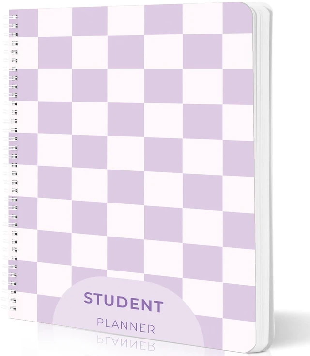 Main image of Large Academic Planner 2026-2027, Purple Plaid Student Plan Book, Jul. 2026 - Jun. 2027, 8.5" x 11", Weekly Monthly Calendar for Classes, Goals & Homework