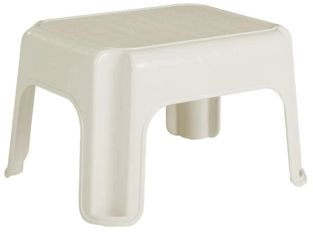 Main image of Roughneck Step-Stool Bisque Lightweight Holds up to 300 pounds Ideal for Kitchen-Bath Skid-Resistant