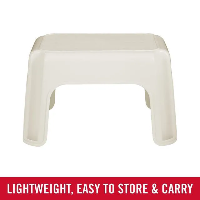 Alt view image 2 of 6 - Roughneck Step-Stool Bisque Lightweight Holds up to 300 pounds Ideal for Kitchen-Bath Skid-Resistant