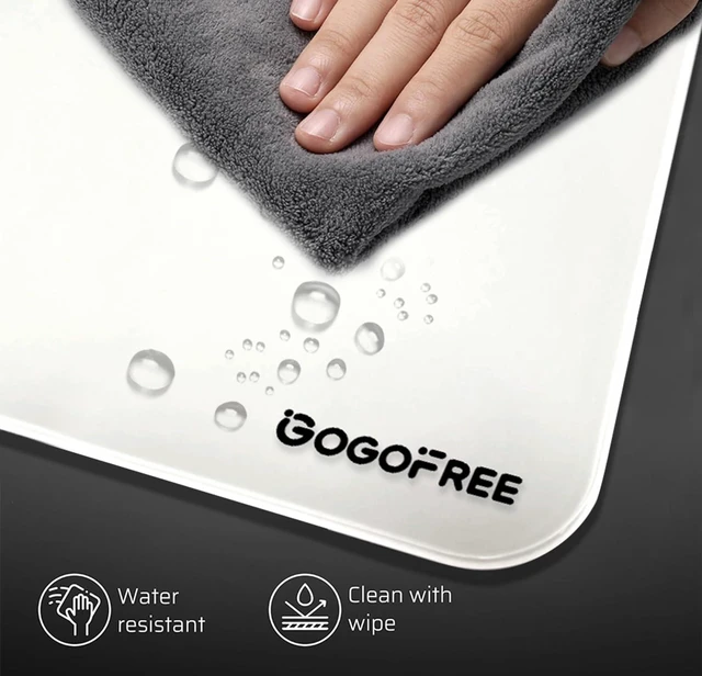 Alt view image 3 of 7 - Glass Gaming Mouse Pad, Professional Esport Tempered Glass Mouse Pad Ultra-Smooth Micro-Etched Surface for Top Speed and Control,Hard Mousepad White (XL 19.7'' L x 15.8'' W)