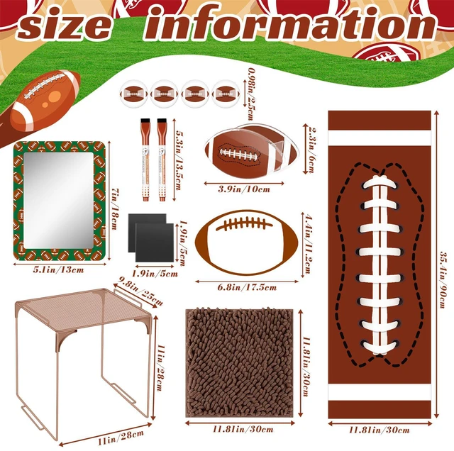 Alt view image 2 of 7 - 14 Pcs Locker Accessories Kit Rugby Themed Locker Organizer Magnetic Whiteboard Mirror Pen Holder Rugby Stickers for Back to School Essentials Locker Decorations