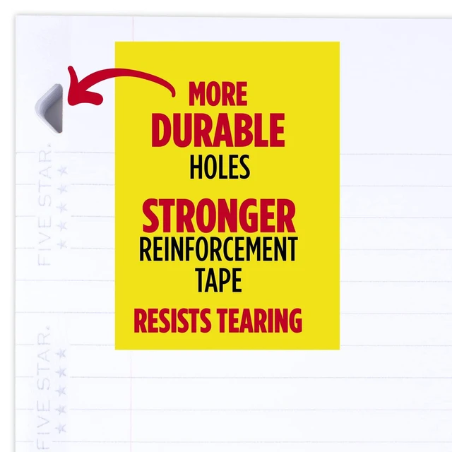 Alt view image 6 of 7 - Loose Leaf Paper, 12 Pack, Notebook Paper, Wide Ruled Filler Paper, Reinforced, 8 x 10.5, 100 Sheets per Pack (72364)