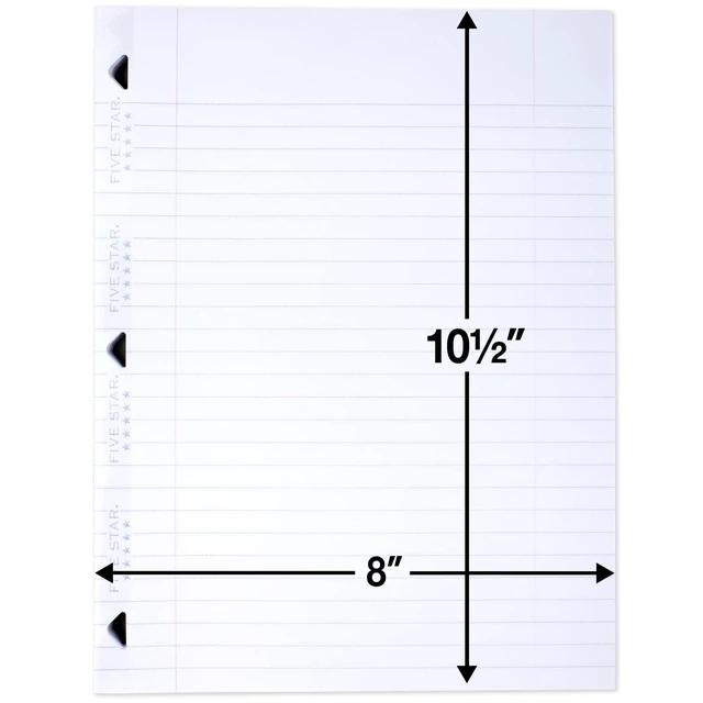 Alt view image 7 of 7 - Loose Leaf Paper, 12 Pack, Notebook Paper, Wide Ruled Filler Paper, Reinforced, 8 x 10.5, 100 Sheets per Pack (72364)