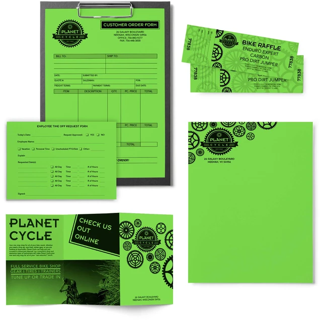Alt view image 7 of 7 - Astrobrights Premium Color Paper, 24 lb, 8.5 x 11 Inches, 500 Sheets, Martian Green (WAU21801) (Pack of 2)