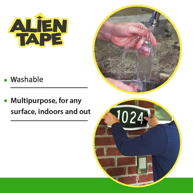 Alt view image 2 of 6 - Heavy Duty Double Sided Tape, Nano Tape, Feet Clear Adhesive Tape for Poster Photo Wall Decor As Seen on TV, (6 Rolls - 42 Feet)