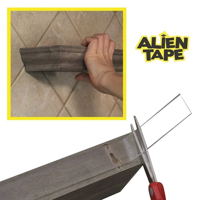Alt view image 5 of 6 - Heavy Duty Double Sided Tape, Nano Tape, Feet Clear Adhesive Tape for Poster Photo Wall Decor As Seen on TV, (6 Rolls - 42 Feet)