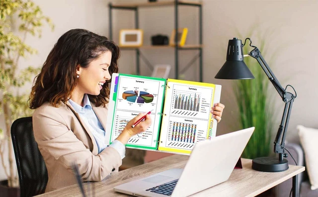 Alt view image 6 of 7 - Dividers for 3 Ring Binders,5 TAB Binder Dividers,Plastic, Multicolor Binder separators with tabsColored 6 Sets