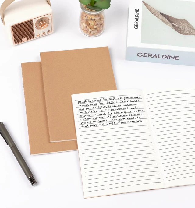 Alt view image 6 of 7 - 60 Pack A5 Lined Kraft Notebooks Bulk, 8.3x5.5 Inches, Journaling Notebooks A5 College Ruled Notebook, Soft Cover Composition Notebook, 30Sheets/60 Pages, Travel Journal Notebooks Set for Work, School