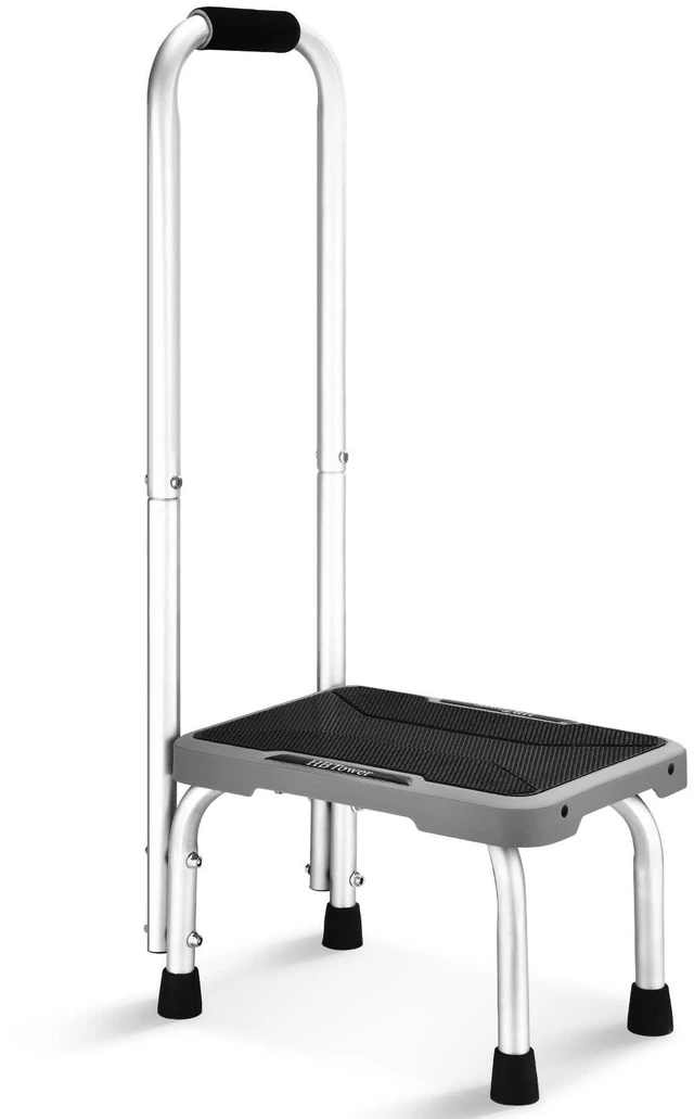 Main image of Step Stools with Handle for Adults Kids with Non-Slip Rubber Feet Holds Up to 600 lbs, Lightweight Stepping Stools for Bedroom Kitchen Bathroom, Bed Steps for High Beds