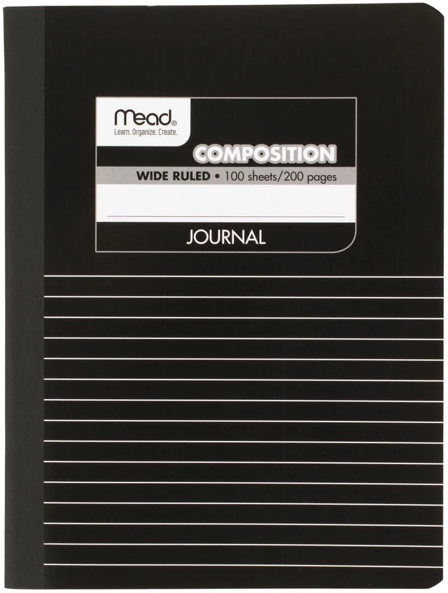 Alt view image 2 of 7 - Composition Books, Notebooks, Wide Ruled Paper, 100 Sheets, Comp Book, Black, 12 Pack (38603)