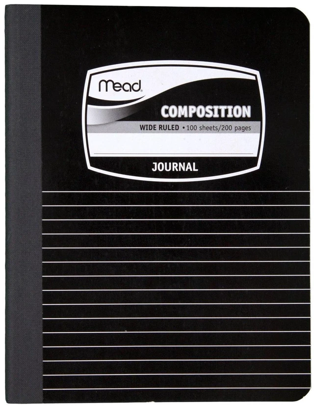 Alt view image 4 of 7 - Composition Books, Notebooks, Wide Ruled Paper, 100 Sheets, Comp Book, Black, 12 Pack (38603)