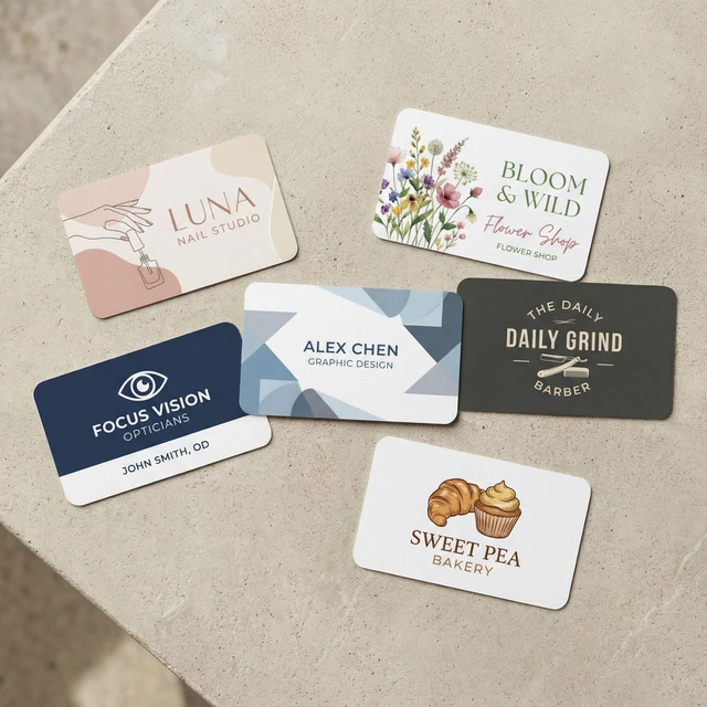 Alt view image 6 of 7 - Custom Business Cards with Rounded Corners, Pack of 500, Add Your Design or Logo, 10PT Durable Matte 250GSM Paper, 3.62 x 2.12 Inches, Double Sided Print, For Small Business and Events