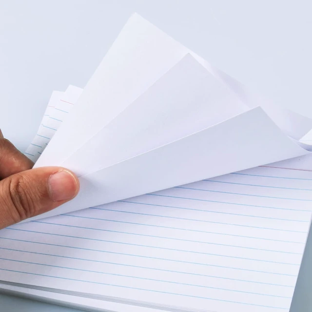 Alt view image 4 of 7 - Lined Index Card 3"x5" Index Cards Flashcards, 2400 Count Ruled on Front, Blank on Back Index Cards, White 24 pack of 100 Shrink, Made in the USA