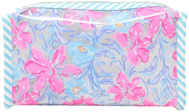 Alt view image 2 of 6 - Vinyl Pouch, Beachside Haven Cute, Semi-Clear, Water Resistant, Zipper Bag Pencil Case for Stationery, Small Toiletries, and Makeup