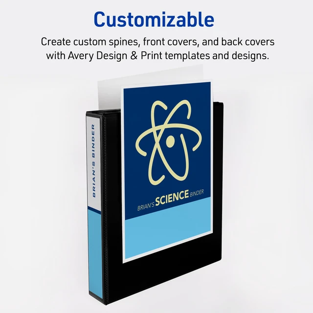 Alt view image 5 of 6 - Heavy-Duty View 3 Ring Binders, 1.5", 4 Assorted Bright Binders For Heavy School, Home and Office Use, DuraHinge Tear-Resistant Spine, DuraEdge Split-Resistant Sides, Interior Pockets